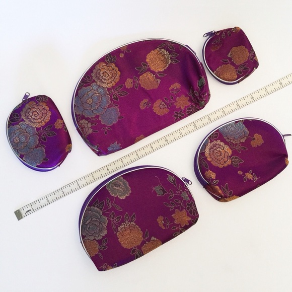 5pc Chinese Silk Cosmetic/Travel Bags! - Picture 4 of 6